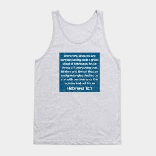 Bible Verse Hebrews 12:1 Tank Top